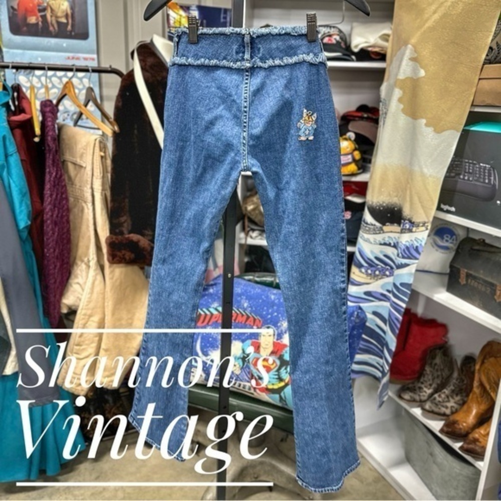 JNCO VNTG Y2K made in USA sz 5 low cut flare jeans A46